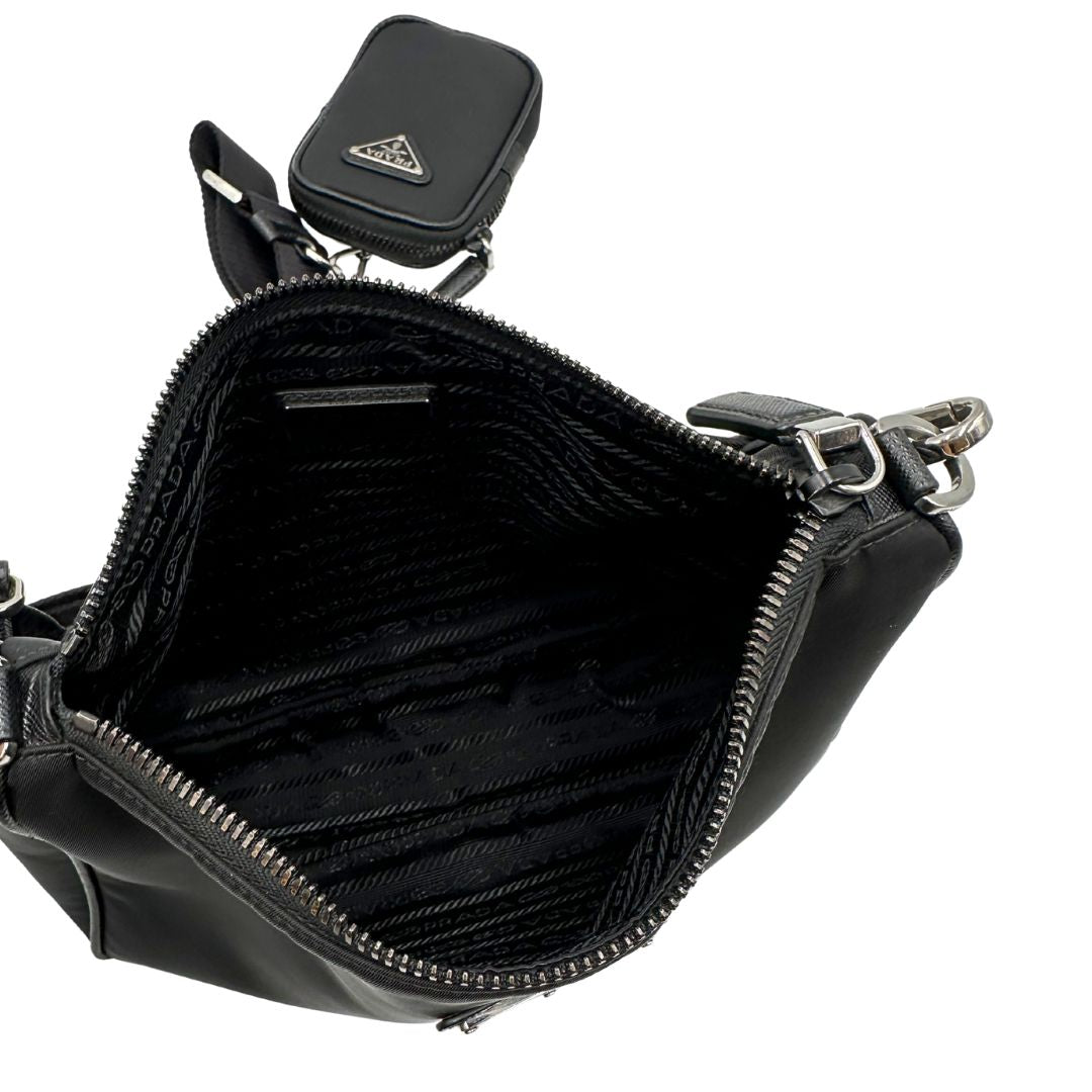 Borsa Prada Tracolla Prada Tessuto Tracolla Prada In Re-Nylon Nera