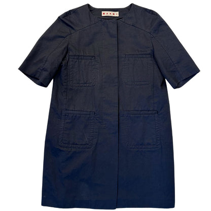 Soprabito Marni in misto cotone e lino, taglia 42. Modello con spalla sciallata.