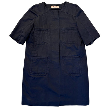 Soprabito Marni in misto cotone e lino, taglia 42. Modello con spalla sciallata.