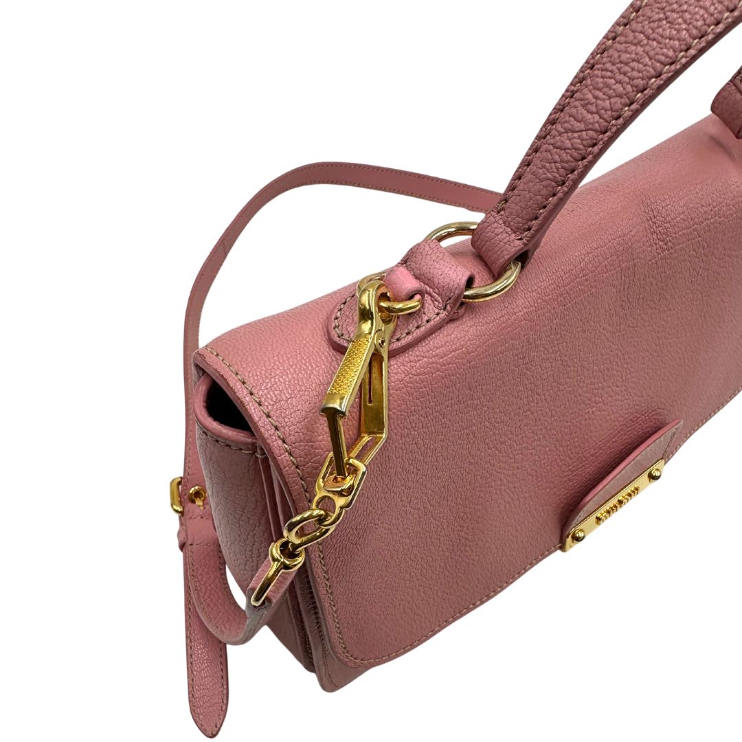 Borsa Madras Miu Miu rosa