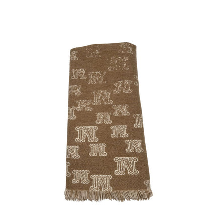 Sciarpa Max Mara in 100% cashmere color cammello con bordi sfrangiati.