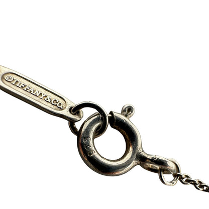 Collana Tiffany&Co. con ciondolo rotondo Notes in argento 925. Completa di sacchetto antipolvere. Originale, usato, in condizioni ottime.