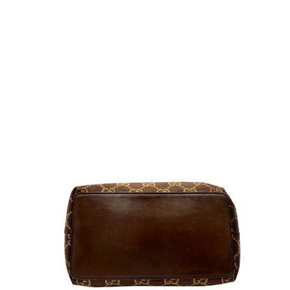 Base Borsa Gucci Tote in tessuto marrone GG con finiture in pelle tono su tono e parti metalliche dorate. Completa di dustbag. Originale, usato, in condizioni ottime. 