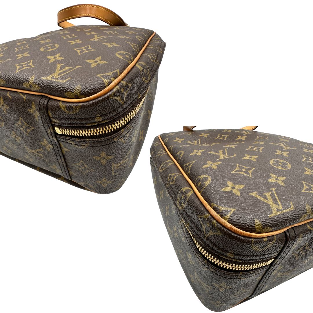 Borsa Louis Vuitton in canvas marrone monogram con parti metalliche dorate e finiture in vacchetta naturale; munita di doppi manici. Completa di dustbag, lucchetto e chiavi, di lusso, originale, ottime condizioni. 