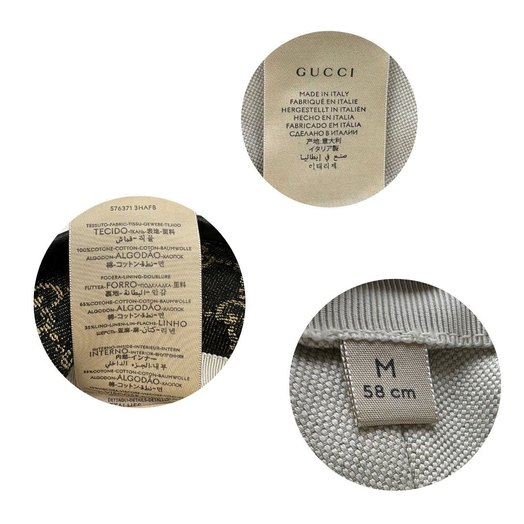 Cappello Gucci in denim GG monogram in 100% cotone. Completo di busta logata e cartellini, di lusso, originale, ottime condizoni.