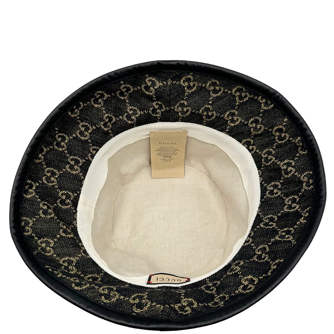 Cappello Gucci in denim GG monogram in 100% cotone. Completo di busta logata e cartellini, di lusso, originale, ottime condizoni.