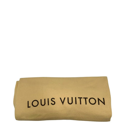 Dustbag Borsa Louis Vuitton in canvas bianco Damier Azur con parti metalliche dorate e finiture in vacchetta naturale; munita di doppi manici, da portare a spalla. Originale, usata, di lusso, in ottime condizioni