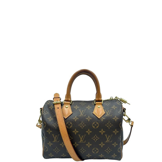 front Borsa Louis Vuitton in canvas marrone monogram con finiture in vacchetta naturale e parti metalliche dorate; munita di doppi manici, da portare a mano. Completa di lucchetto, chiavi e scatola, di lusso, originale, ottime condizioni. 