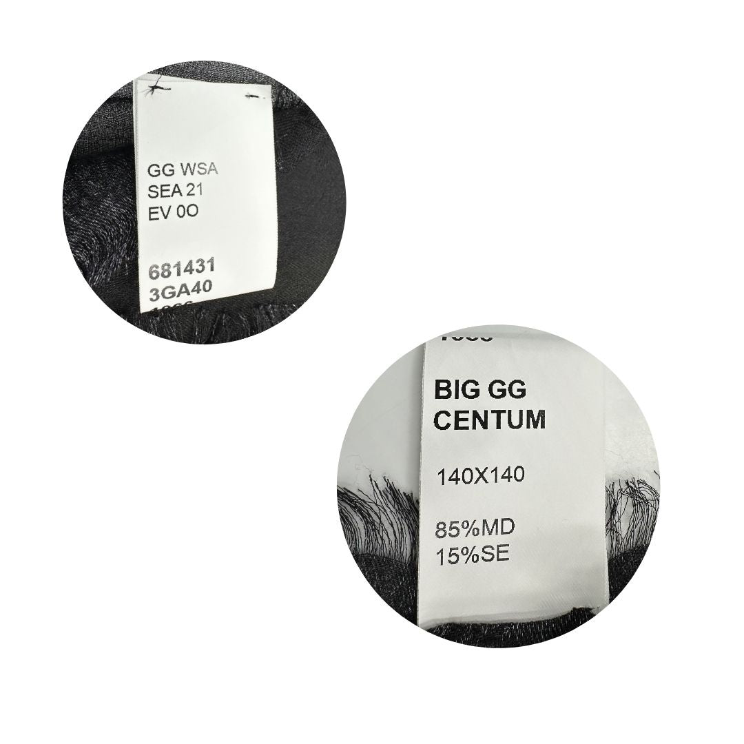 Sciarpa Gucci GG in 85 % modal e 15 % seta multicolor, di lusso, originale, ottime condizioni.