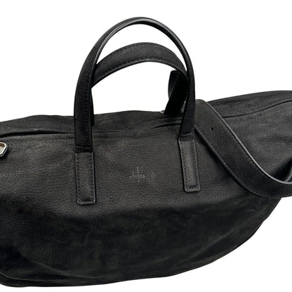 maniciBorsa Hags in pelle nabuk nera con parti metalliche argentate, munita di doppi manici e una tracolla amovibile e regolabile. Completa di dustbag e cartellino, di lusso, ottime condizioni, usata.