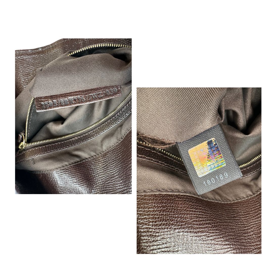 codiice Borsa Fendi effetto pelo marrone con finiture in pelle tono su tono e parti metalliche dorate; munita di un manico singolo, indossabile a spalla, di lusso, originale, usata.