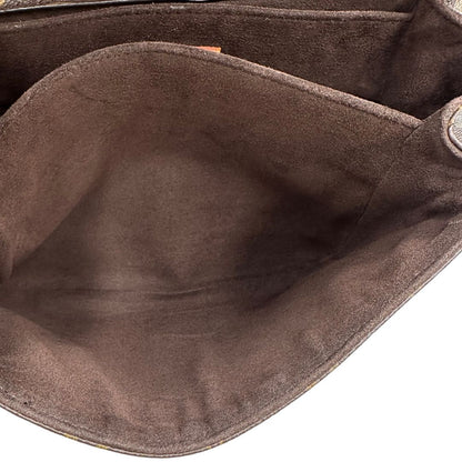 interno della  Borsa Louis Vuitton Métis in canvas marrone monogram con dettagli in vacchetta naturale e parti metalliche dorate. Munita di un manico singolo e una tracolla regolabile e amovibile. Dotato di scatola e dustbag, di lusso, originale, ottime condizioni.