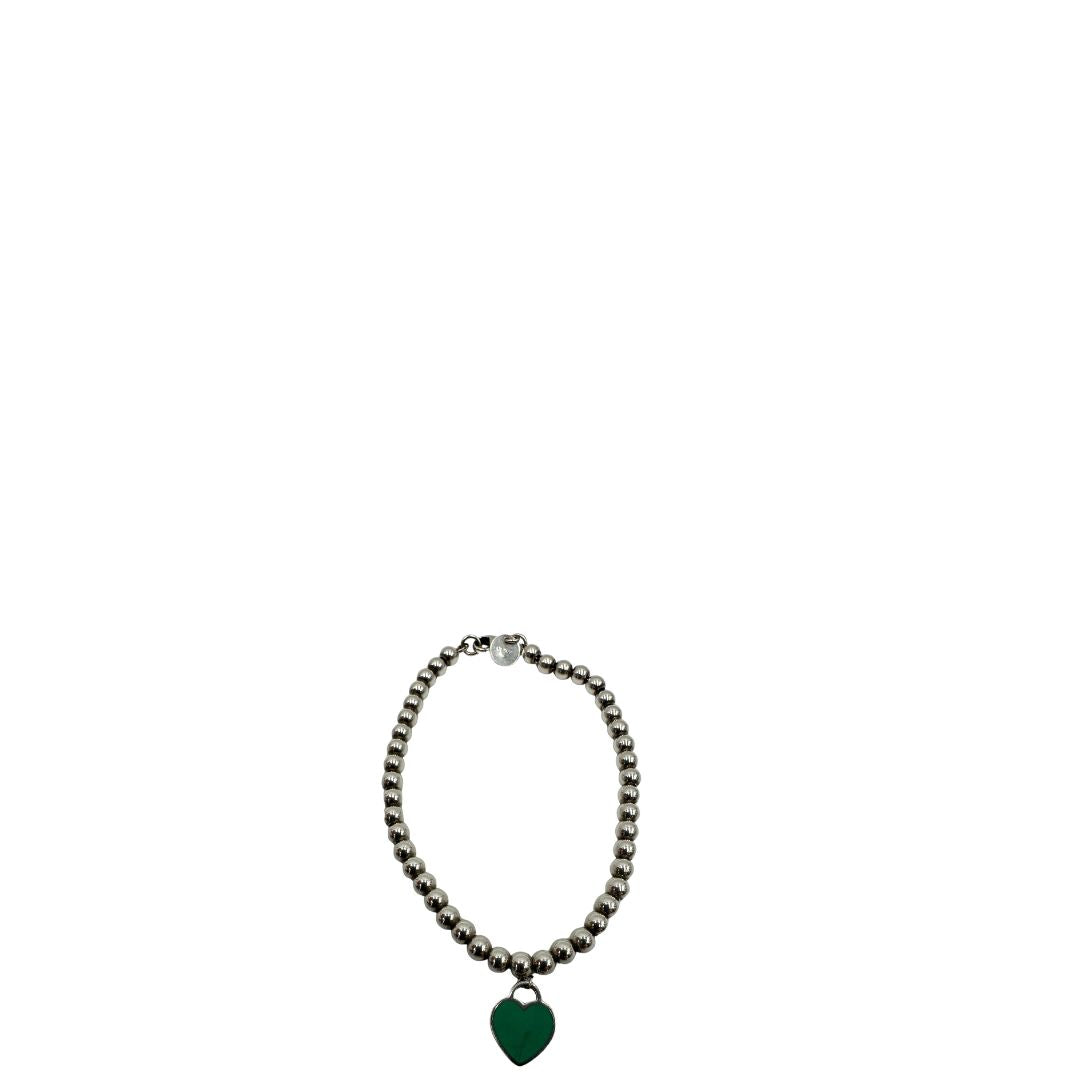 Bracciale Heart Tag Tiffany&Co. della collezione Return To Tiffany in argento 925 con ciondolo cuore. Completo di sacchetto antipolvere, di lusso, originale, ottime condizioni, usata.