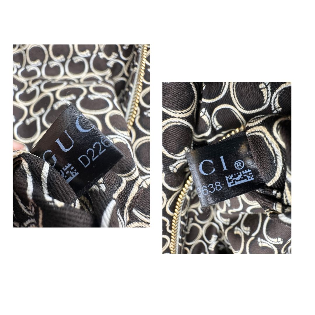 Bauletto Gucci in pelle bianco avorio parti metalliche dorate, munita di due manici stondati. Indossabile a mano. Originale, usato, di lusso, in ottime condizioni.