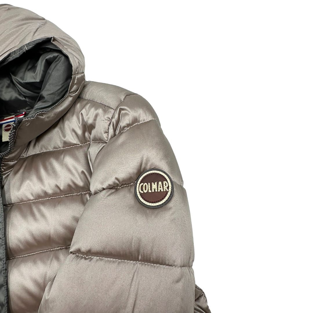  Piumino Colmar in 59% poliestere e 41% poliammide color champagne, di lusso, originale, ottime condizoni.
