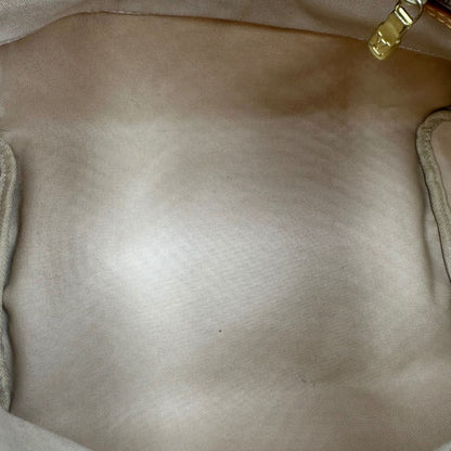 interno Borsa Speedy 30 bandoulière Louis Vuitton in canvas Damier Azur con finiture in vacchetta naturale e parti metalliche dorate; munita di una tracolla amovibile e regolabile e doppi manici stondati. Completo di lucchetto, chiavi e scatola, di lusso, originale, ottime condizioni. 