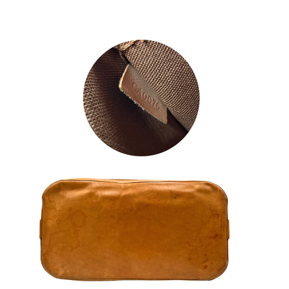 Base di una Borsa Louis Vuitton in canvas marrone monogram con finiture in vacchetta naturale e parti metalliche dorate. Munita di doppi manici stondati. Completa di dustbag, lucchetto e chiavi. Originale, usata, di lusso, in ottime condizioni.