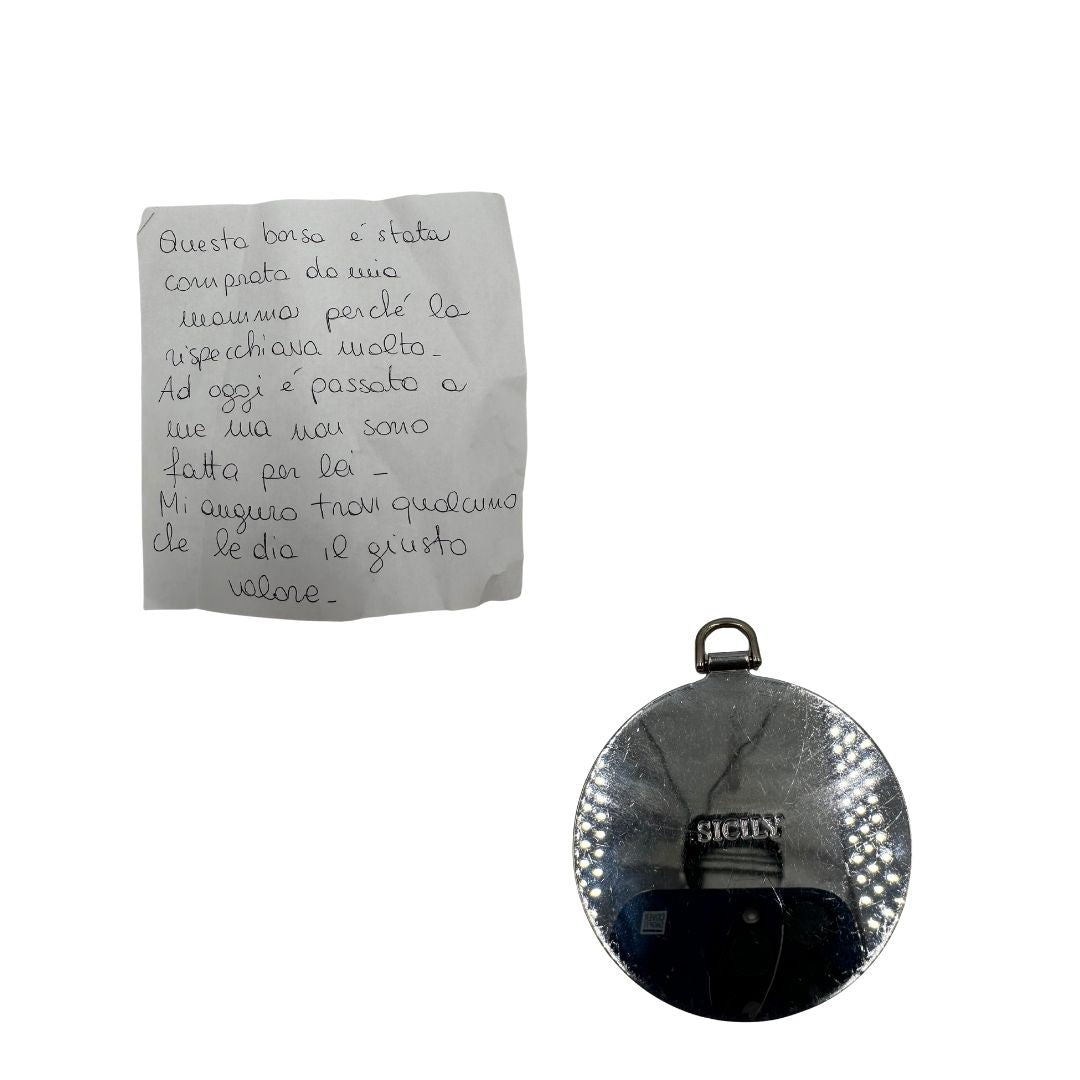 interno Borsa Dolce & Gabbana in canvas con trama animalier, finiture nere e parti metalliche dorate; munita di un manico singolo e un manico amovibile, di lusso, originale, ottime condizioni. 