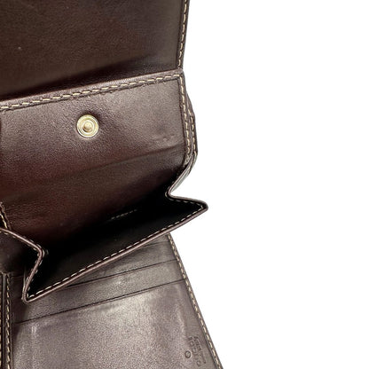 interno Portafoglio Gucci in tessuto beige GG con finiture in pelle marrone e parti metalliche dorate. Completo di busta e dustbag, di lusso, originale, ottime condizioni. 