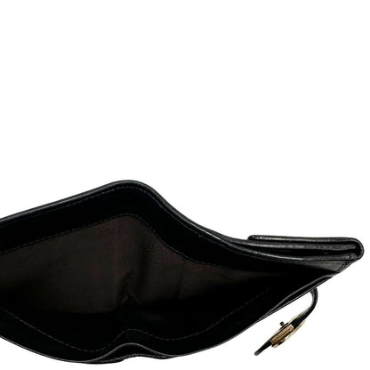 interno Portafoglio Fendi in tessuto trama Zucca nero con finiture in pelle tono su tono e parti metalliche dorate. Completo di scatola e cartellino, di lusso, originale, ottime condizioni, usata. 