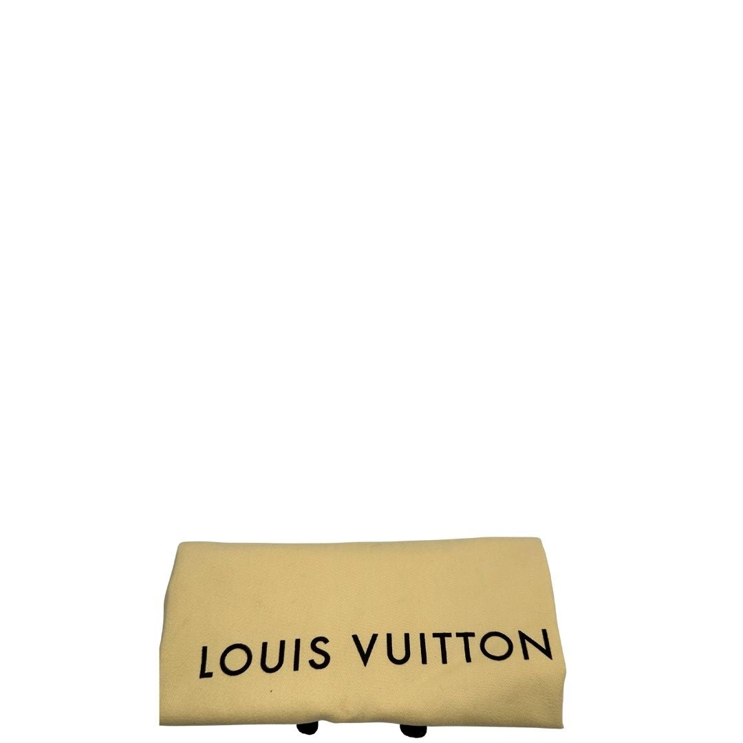 dustbag Borsa Louis Vuitton in canvas marrone monogram con finiture in vacchetta naturale e parti metalliche dorate; munita di doppi manici stondati. Completa di lucchetto e chiavi, di lusso, originale, ottime condizioni, usato. 