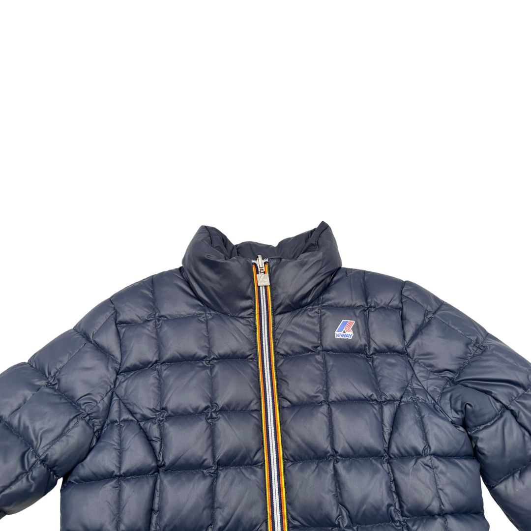 Giubbino K-Way double face blu in 100% poliammide, di lusso, originale, ottime condizioni, usato.