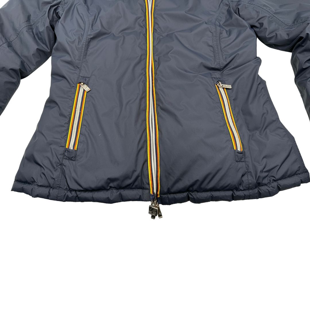 Giubbino K-Way double face blu in 100% poliammide, di lusso, originale, ottime condizioni, usato.