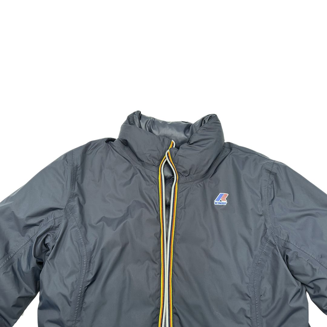 Giubbino K-Way double face blu in 100% poliammide, di lusso, originale, ottime condizioni, usato.