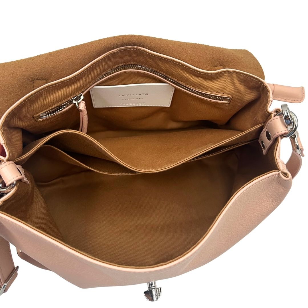 Interno di una postina S Zanellato rosa usata, originale, second hand, in ottime condizioni.