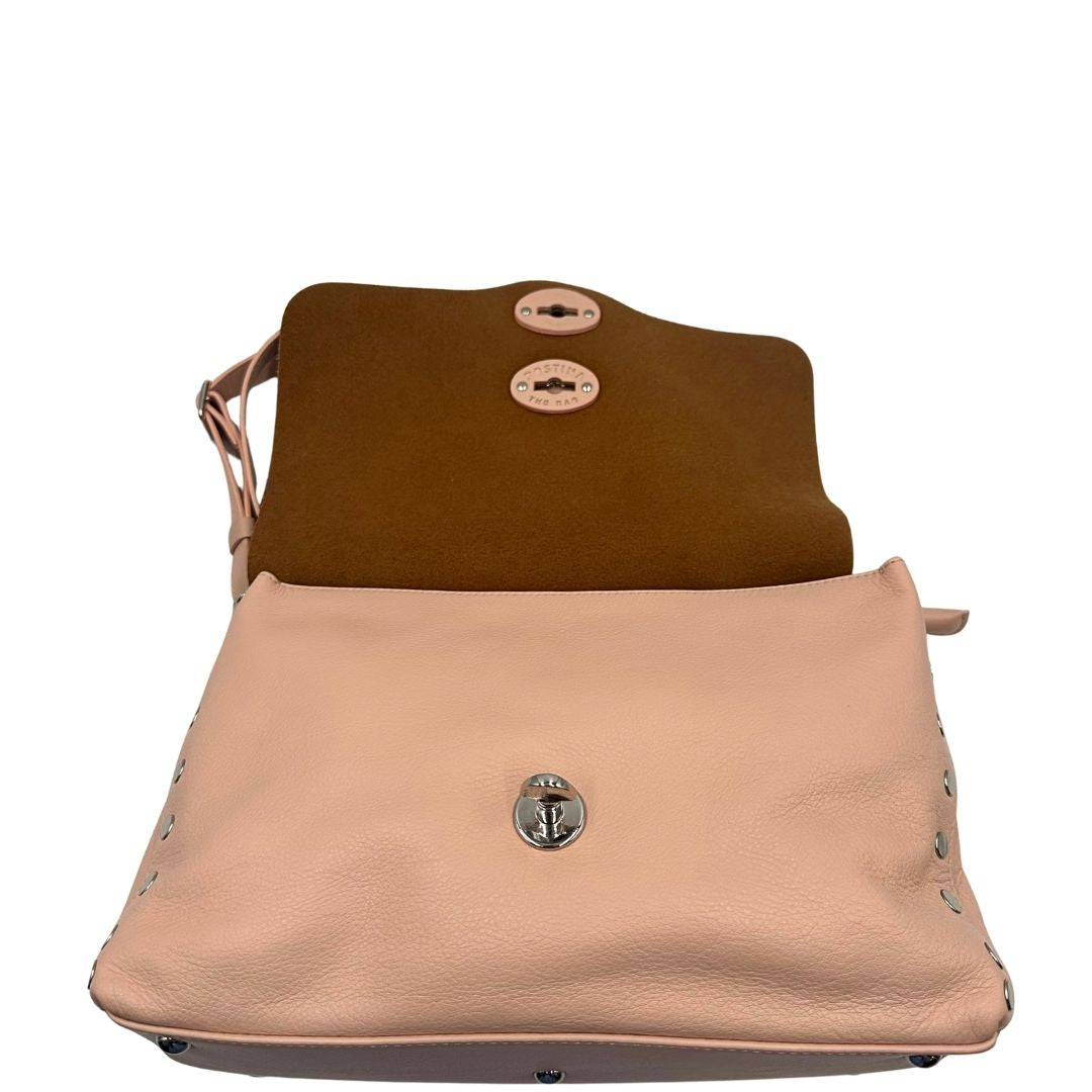 Apertura di una postina S Zanellato rosa usata, originale, second hand, in ottime condizioni.