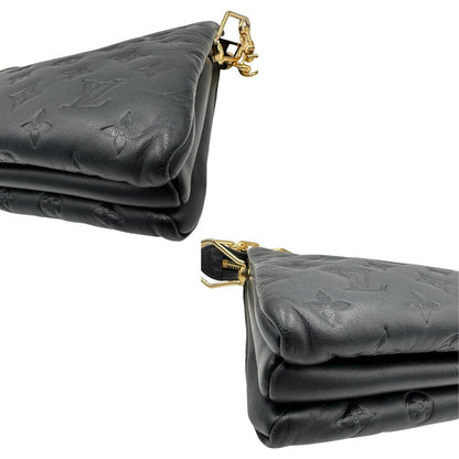 angoli Borsa LV in pelle nera monogram, di lusso, originale, ottime condizioni, usata. 