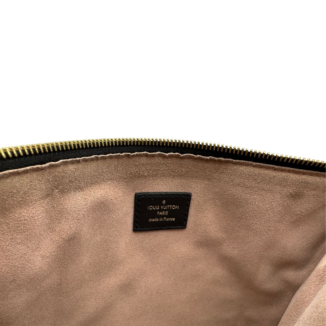 interno Borsa LV in pelle nera monogram, di lusso, originale, ottime condizioni, usata.