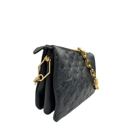 lsto Borsa LV in pelle nera monogram, di lusso, originale, ottime condizioni, usata. 