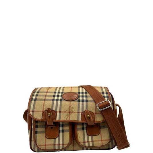 Front di una borsa Burberry trama tartan, con metalleria dorata, usata, originale, second hand, in ottime condizioni.