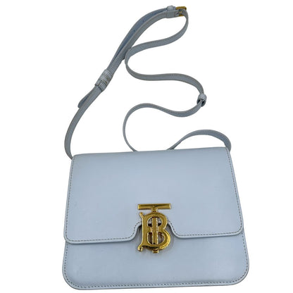 Front, Borsa Burberry TB in pelle, presenta una silhouette rigida e squadrata con chiusura a&nbsp;fermaglio.