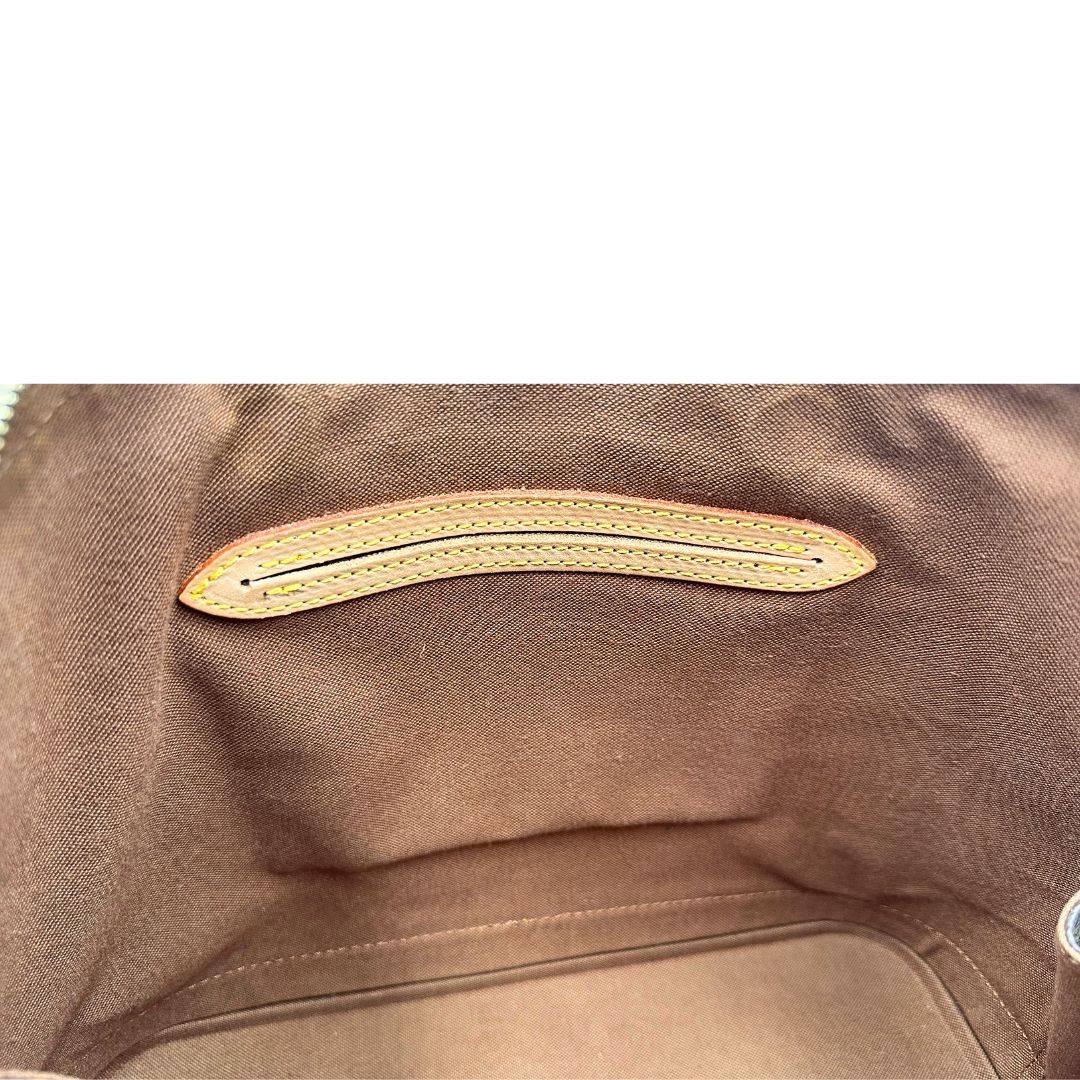 interno  Louis Vuitton Alma in tela monogram nella versione PM, di lusso, originale, ottime condizioni, usata, originale. 