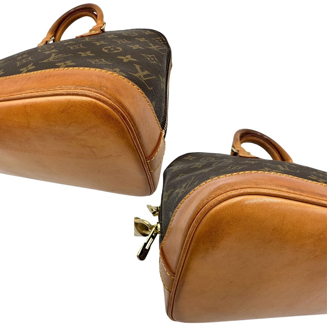 angoli  Louis Vuitton Alma in tela monogram nella versione PM, di lusso, originale, ottime condizioni, usata, originale. 