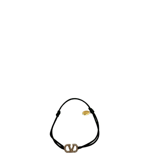 Bracciale Valentino Garavani regolabile con logo V metallico, di lusso, originale, ottime condizioni, usato.