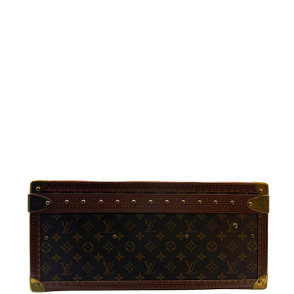 lato Valigia Alzer 70 in canvas monogram, munita di un accessorio porta address amovibile, di lusso, originale, ottime condizioni, usata. 