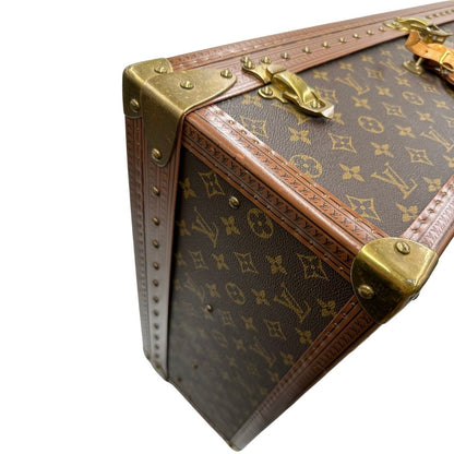 angolo Valigia Alzer 70 in canvas monogram, munita di un accessorio porta address amovibile, di lusso, originale, ottime condizioni, usata. 