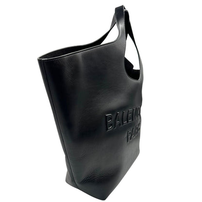 lato Tote Balenciaga in pelle nera, indossabile a spalla, di lusso, originale, ottime condizioni, usata.