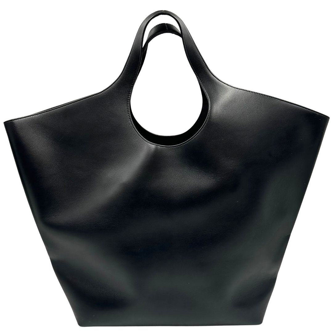 retro Tote Balenciaga in pelle nera, indossabile a spalla, di lusso, originale, ottime condizioni, usata.