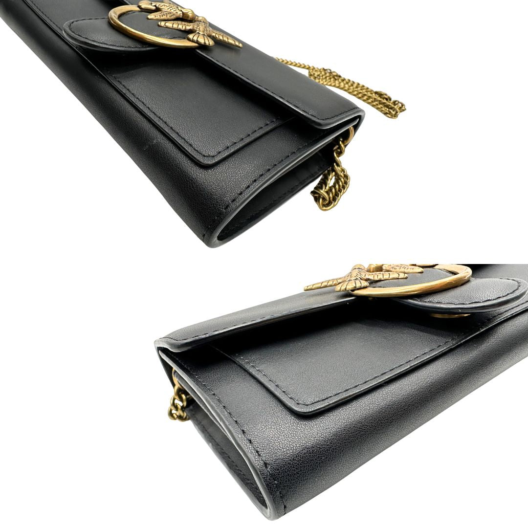 angoli Wallet on chain Pinko con tracolla in catena dorata amovibile, di lusso, originale, ottime condizioni, usata. 
