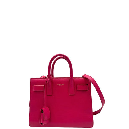 front  Borsa Saint Laurent in pelle rosa, indossabile a tracolla o a mano, di lusso, originale, ottime condizioni, usata. 