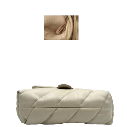 base  Borsa Pinko realizzata in morbida pelle bianca matelassè, di lusso, originale, ottime condizioni, usata. 