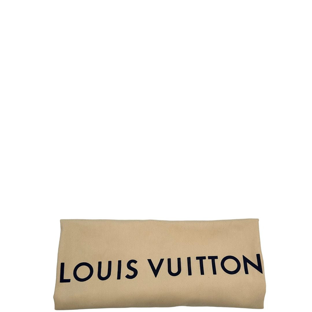 Dustbag di una borsa hobo LV Mahina Why Knot nera in monogram mahina, con iconico maxi fiocco sulla parte superiore, usata, originale, second hand, in condizioni eccellenti.