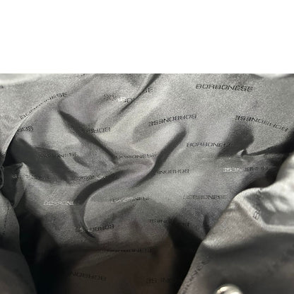 interno Tracolla Borbonese nera con finiture in trama occhio di pernice, di lusso, originale, ottime condizioni, usata. 