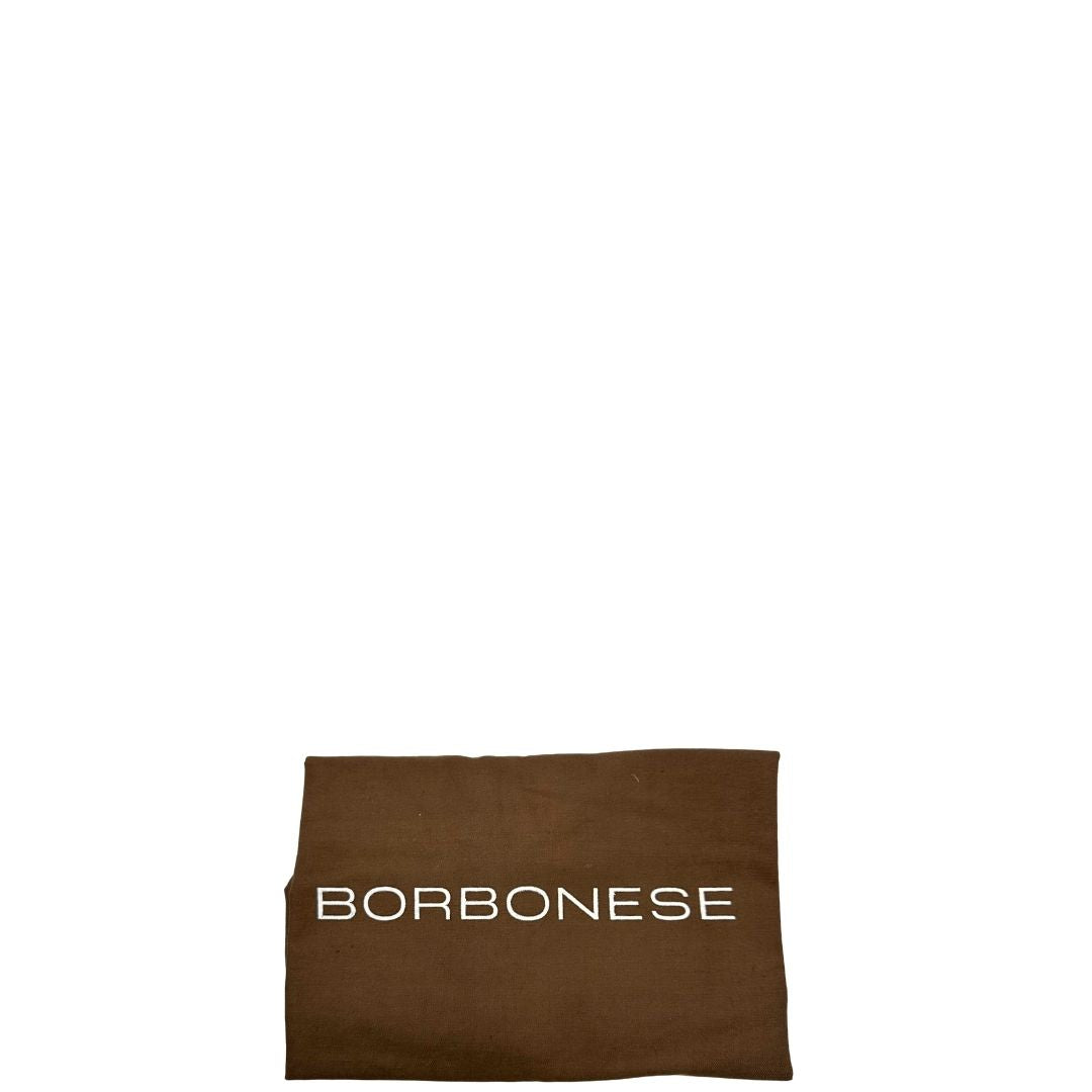 dustbag Tracolla Borbonese nera con finiture in trama occhio di pernice, di lusso, originale, ottime condizioni, usata. 