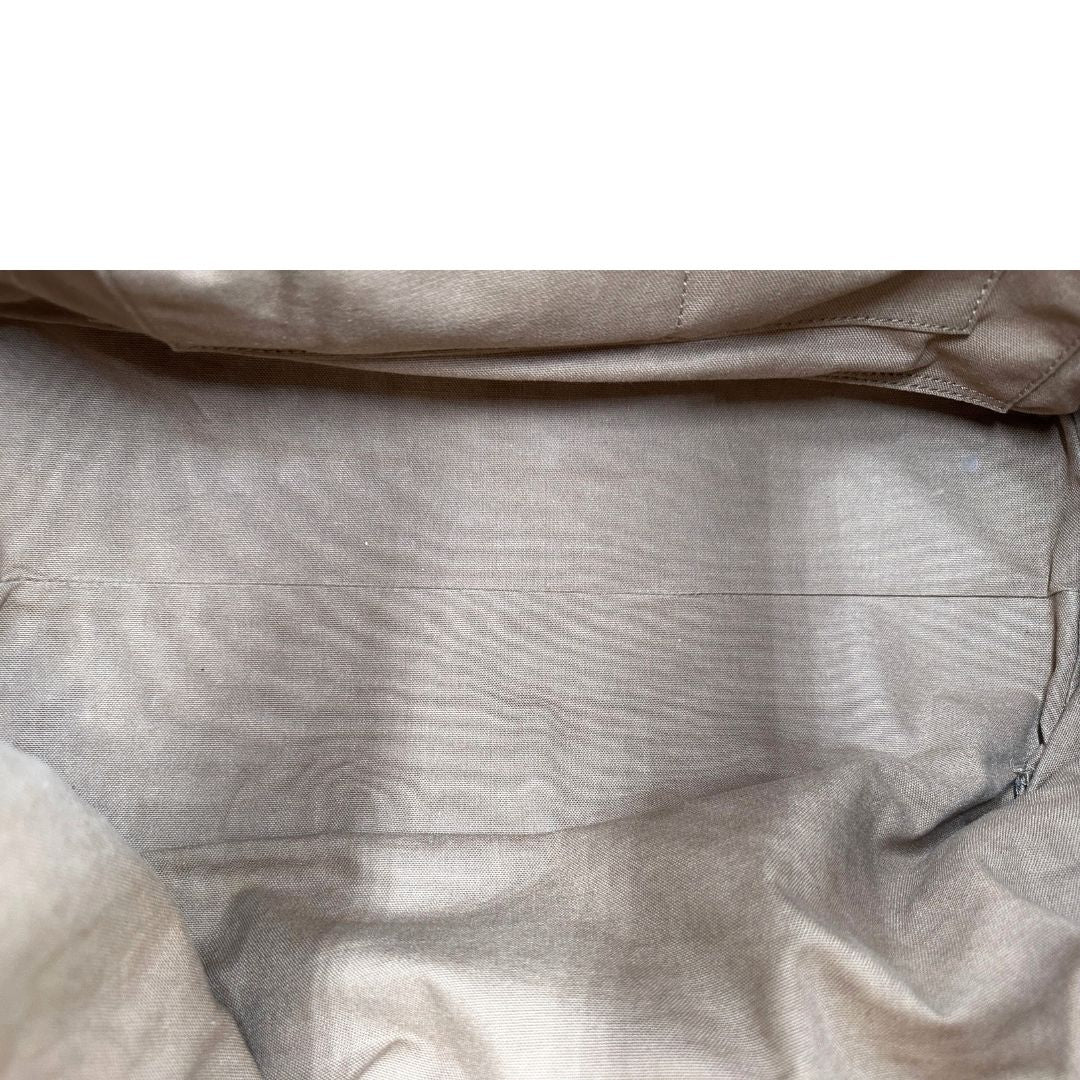 interno Tote Borbonese in pelle beige trama occhio di pernice, di lusso, originale, ottime condizioni, usata. 