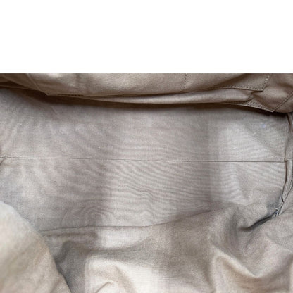 interno Tote Borbonese in pelle beige trama occhio di pernice, di lusso, originale, ottime condizioni, usata. 